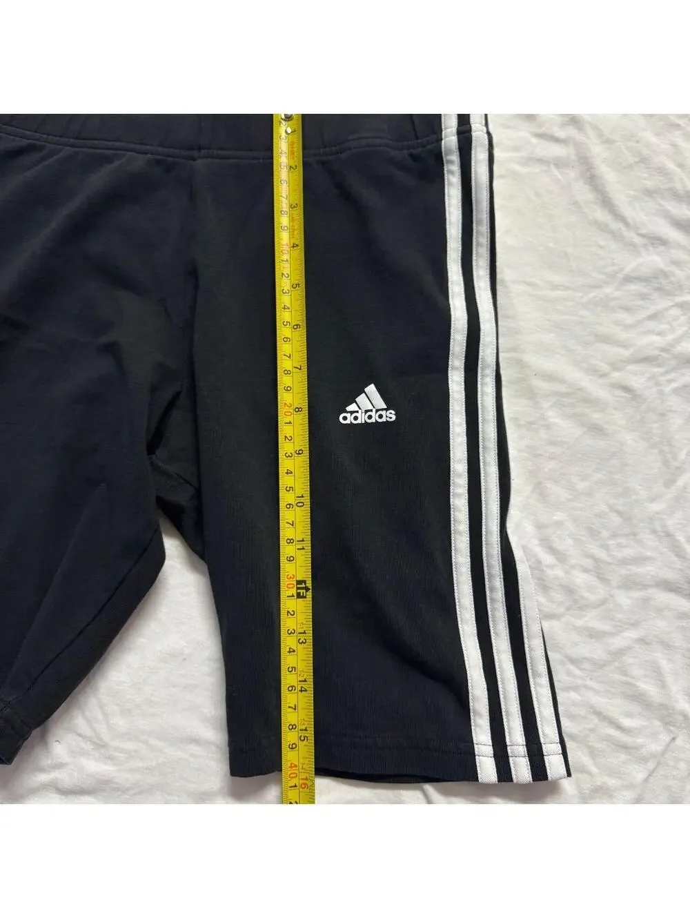 adidas women's athletic biker shorts black classic 3‑Stripe Size M
